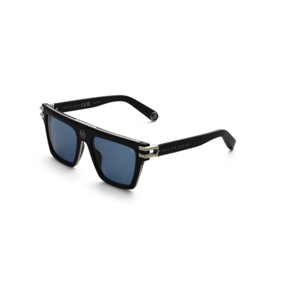 PHILIPP PLEIN Blue 56mm Aviator Sunglasses